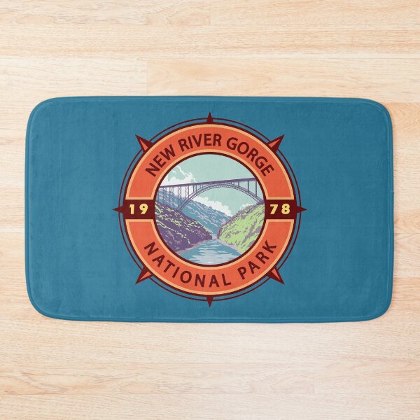 Item preview, New River Gorge National Park Retro Compass Emblem designed and sold by KrisSidDesigns.