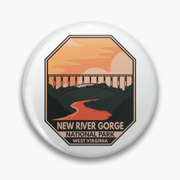 Item preview, New River Gorge National Park Minimal Retro Emblem designed and sold by KrisSidDesigns.
