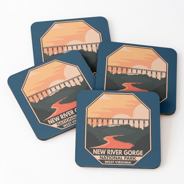 Item preview, New River Gorge National Park Minimal Retro Emblem designed and sold by KrisSidDesigns.