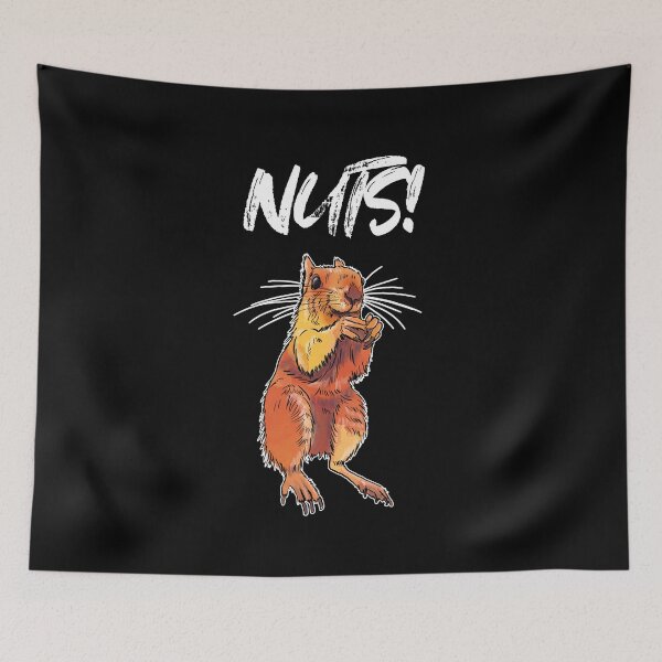 Item preview, Nuts! Squirrel animal funny pun designed and sold by Flo Art Studio.