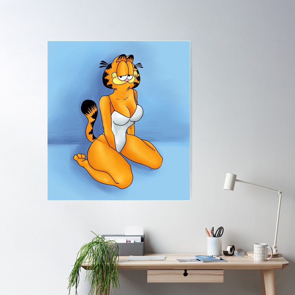 Garfield Pinup Poster for Sale by LocalOddity