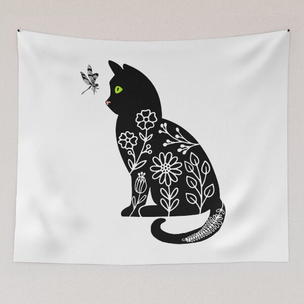 Item preview, Black cat with green eyes designed and sold by MoSaid.