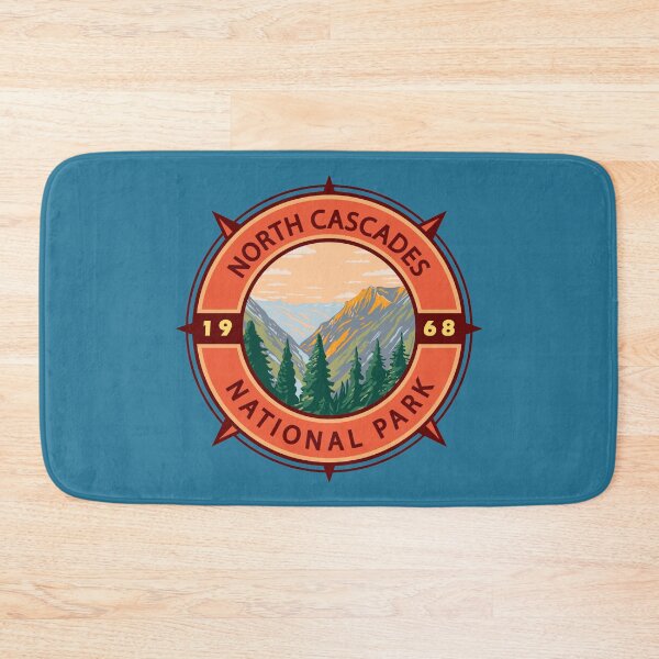 Item preview, North Cascades National Park Retro Compass Emblem designed and sold by KrisSidDesigns.