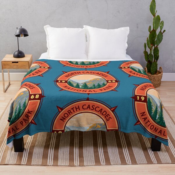 Item preview, North Cascades National Park Retro Compass Emblem designed and sold by KrisSidDesigns.
