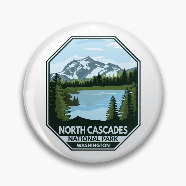 Item preview, North Cascades National Park Minimal Retro Emblem designed and sold by KrisSidDesigns.