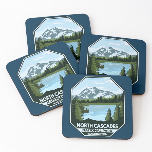 Item preview, North Cascades National Park Minimal Retro Emblem designed and sold by KrisSidDesigns.