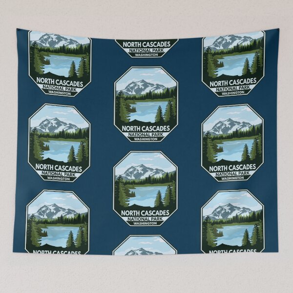Item preview, North Cascades National Park Minimal Retro Emblem designed and sold by KrisSidDesigns.