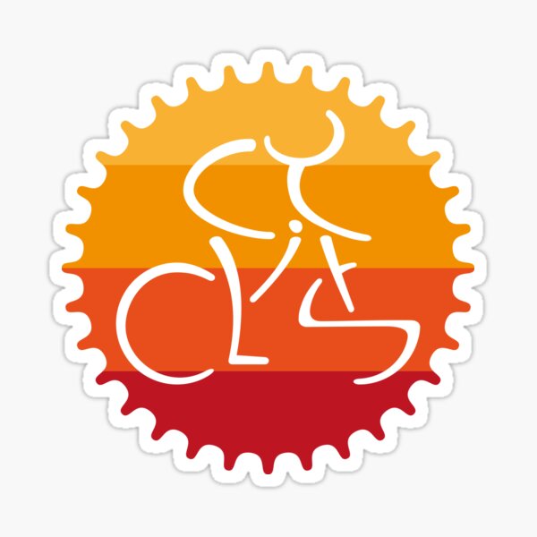 Cyclist Cycling Design. Sticker
