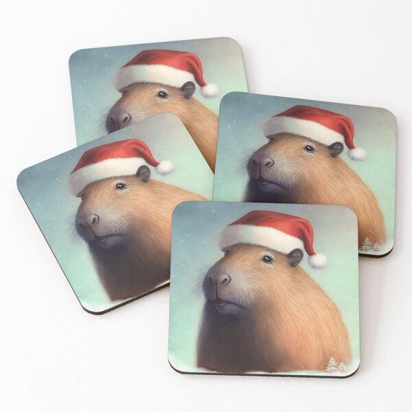 Item preview, Christmas Capybara in the Snow designed and sold by CapybaraCentral.