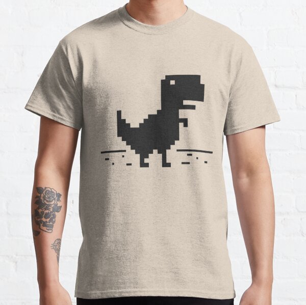 Camiseta camisa google chrome offline jogo dinossauro
