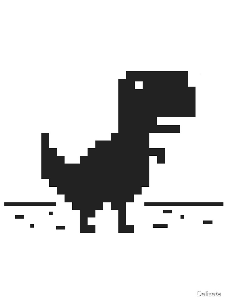 Dino chrome - dinosaur game - no wifi dino - cactus dinochrome - google  chrome - pixel