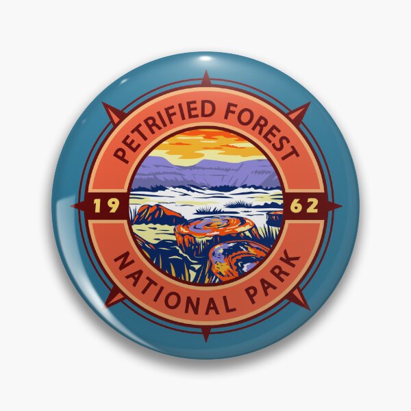 Item preview, Petrified Forest National Park Retro Compass Emblem designed and sold by KrisSidDesigns.