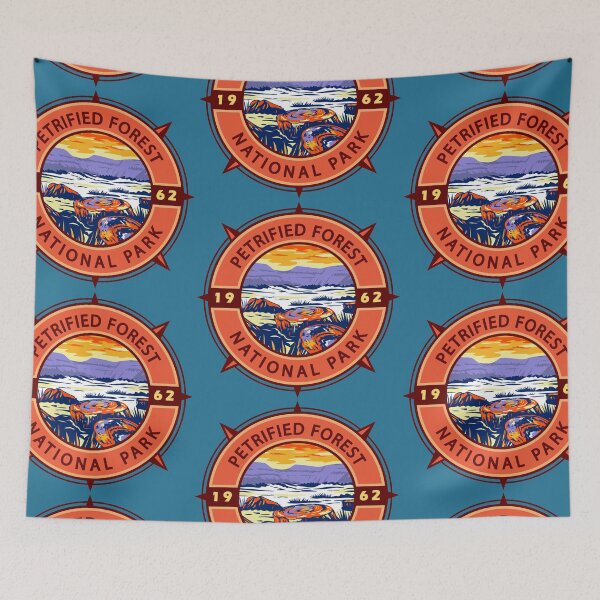 Item preview, Petrified Forest National Park Retro Compass Emblem designed and sold by KrisSidDesigns.