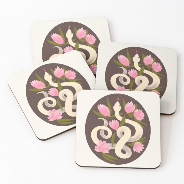 Item preview, Snake and flowers designed and sold by Theresa Ahlman.