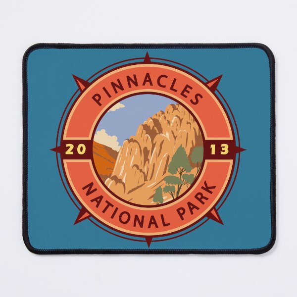 Item preview, Pinnacles National Park Retro Compass Emblem designed and sold by KrisSidDesigns.