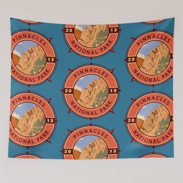 Item preview, Pinnacles National Park Retro Compass Emblem designed and sold by KrisSidDesigns.