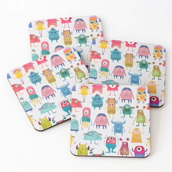 Item preview, Friendly Monsters - Monsters in White designed and sold by TheMirwoForest.