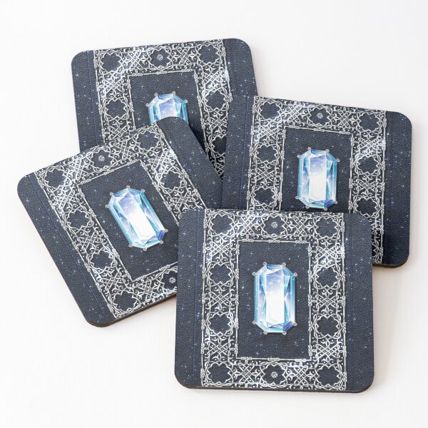 Item preview, Old Magical Fantasy Cover Spell Book Blue Silver Gem designed and sold by Jolly-Yosei.