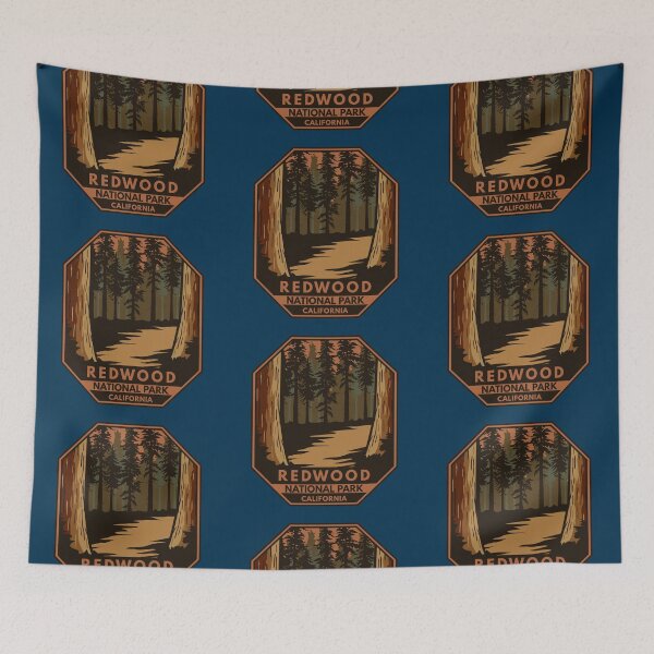 Item preview, Redwood National Park Minimal Retro Emblem designed and sold by KrisSidDesigns.