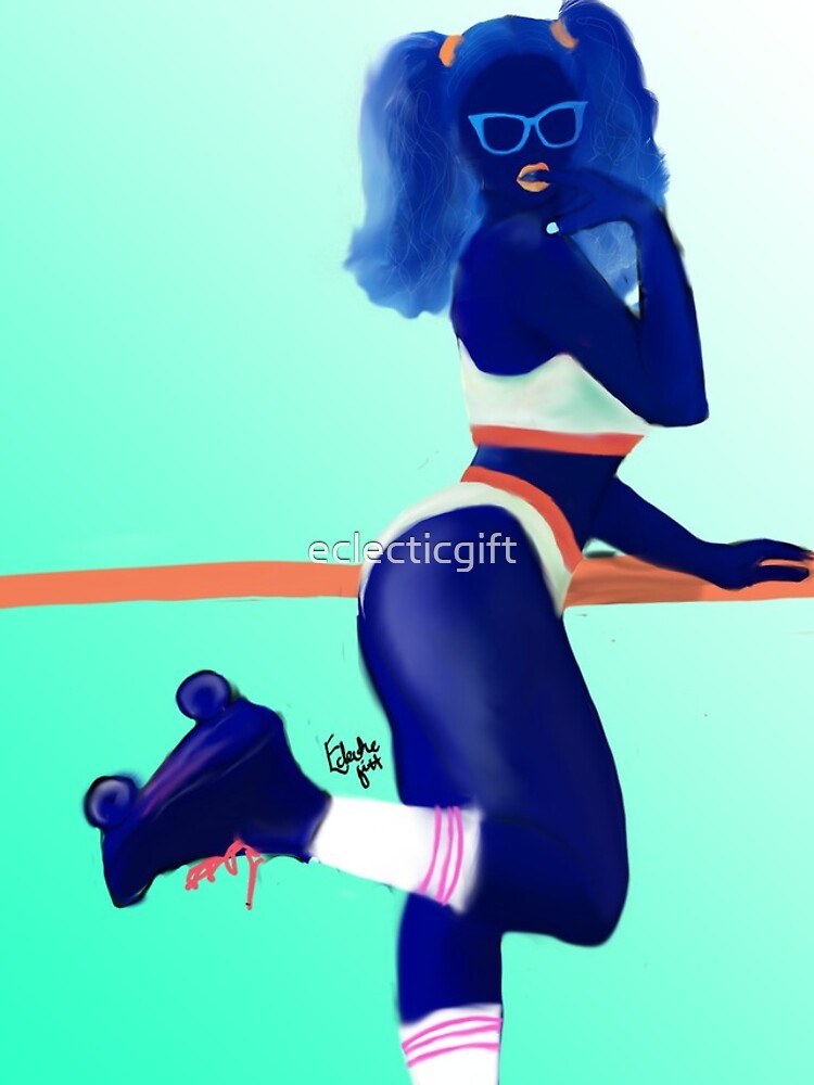Neon babe - aqua by eclecticgift