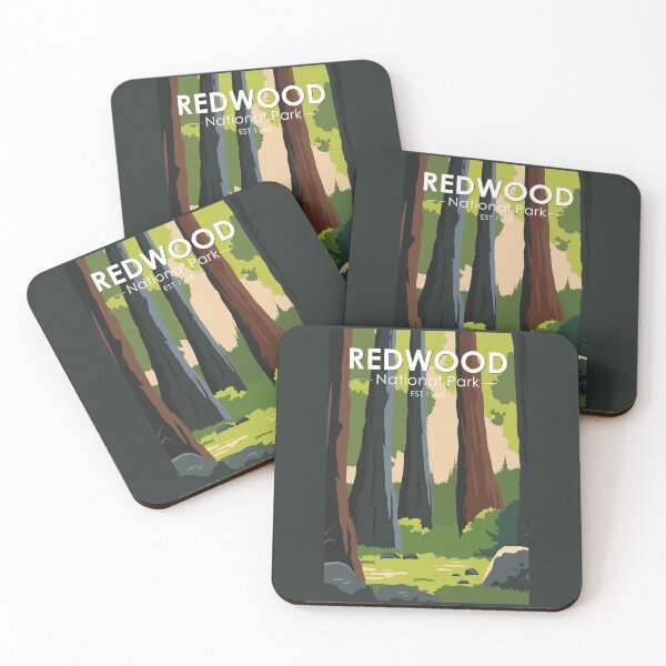 Artikelvorschau, Redwood Nationalpark Minimal Vintage entworfen und verkauft von KrisSidDesigns.