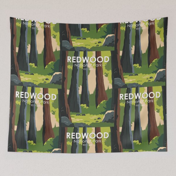 Item preview, Redwood National Park Minimal Vintage designed and sold by KrisSidDesigns.