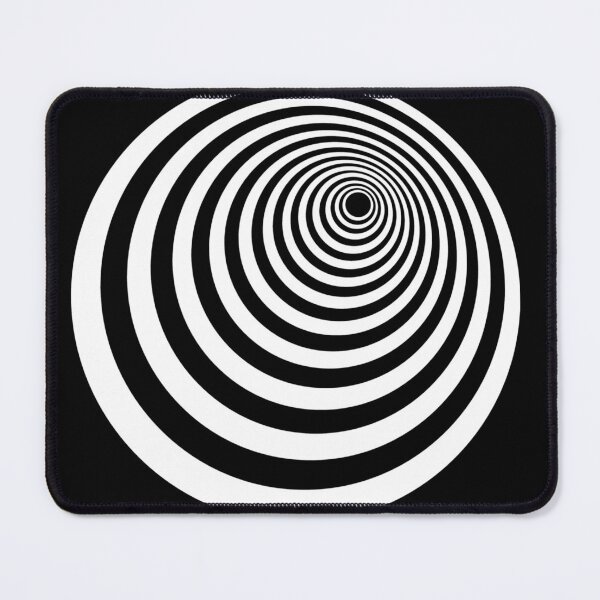Item preview, Black white Spiral tunnel 2Tone retro roundel design designed and sold by ModSupporters.