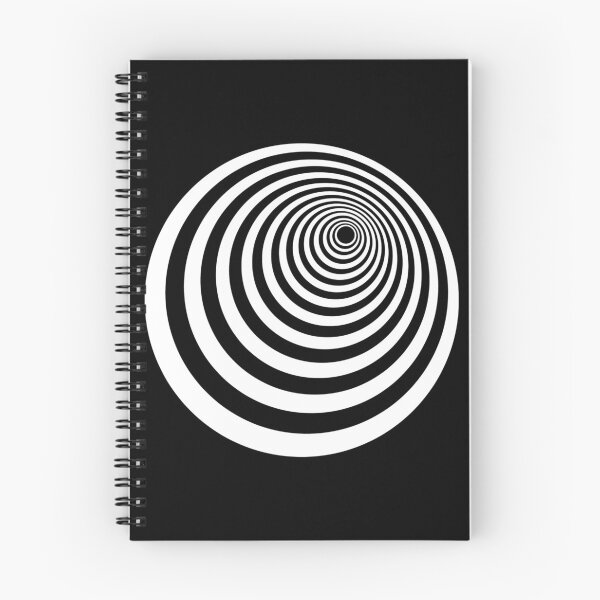 Item preview, Black white Spiral tunnel 2Tone retro roundel design designed and sold by ModSupporters.