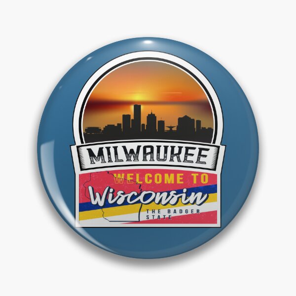 Item preview, Milwaukee, Welcome to Wisconsin, The Badger State | Wisconsin State and Cities Series -3 designed and sold by WorldStateArt.