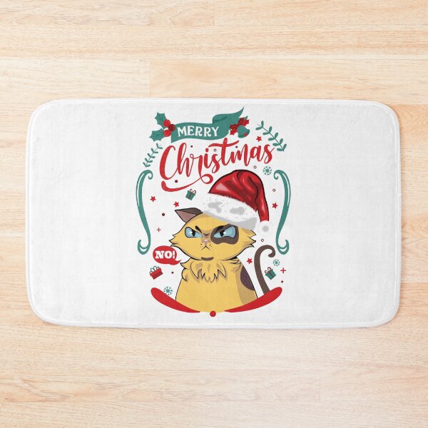 Item preview, merry christmas angry cat designed and sold by samuzai.