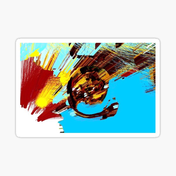 Psychedelic Astronaut in Primary Colors Sticker