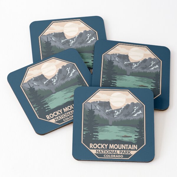 Item preview, Rocky Mountain National Park Minimal Retro Emblem designed and sold by KrisSidDesigns.
