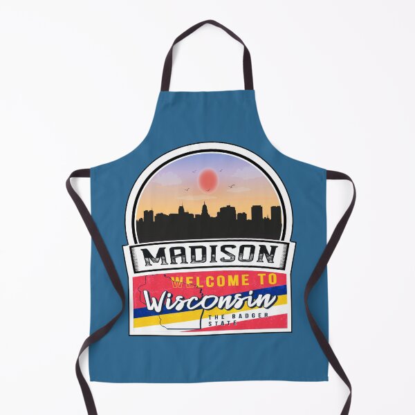 Artikelvorschau, Madison, Willkommen in Wisconsin, The Badger State | Wisconsin State and Cities Series -15 entworfen und verkauft von WorldStateArt.