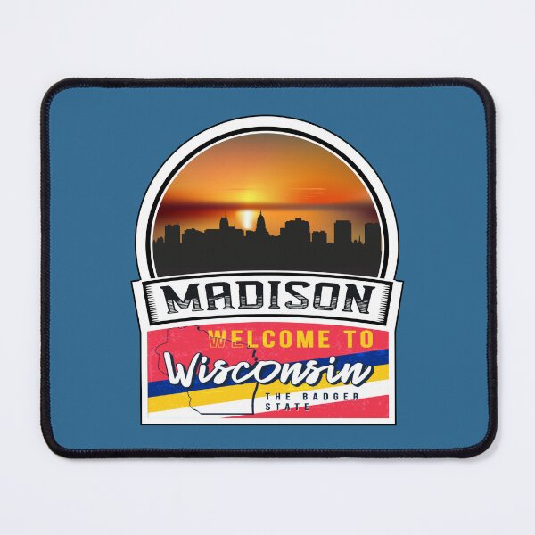 Item preview, Madison, Welcome to Wisconsin, The Badger State | Wisconsin State and Cities Series -16 designed and sold by WorldStateArt.