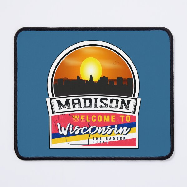 Item preview, Madison, Welcome to Wisconsin, The Badger State | Wisconsin State and Cities Series -22 designed and sold by WorldStateArt.