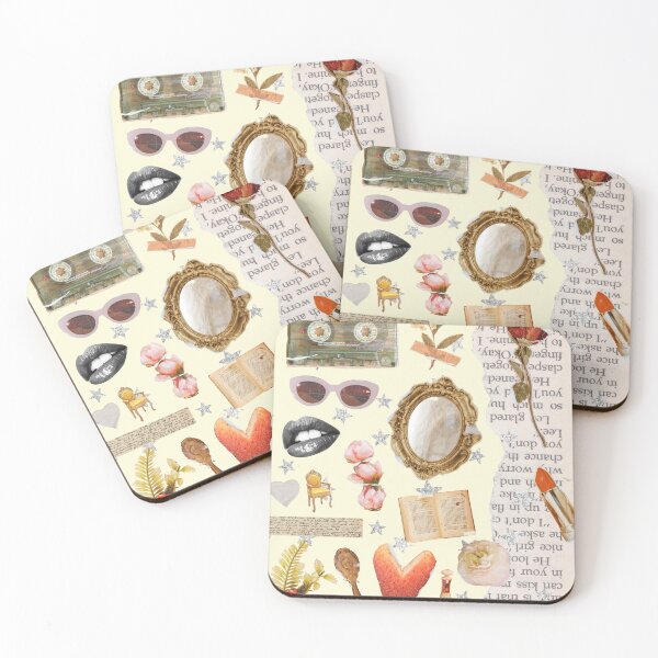 Item preview, Vintage Old Money Aesthetic Collage Print designed and sold by Femme Pastel Collective.