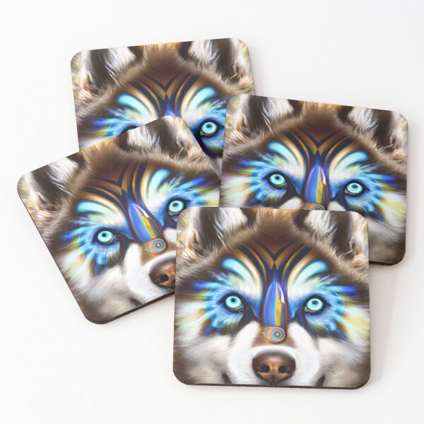 Item preview, Tribal Husky Dog Art 1 designed and sold by DiatomDesigns.