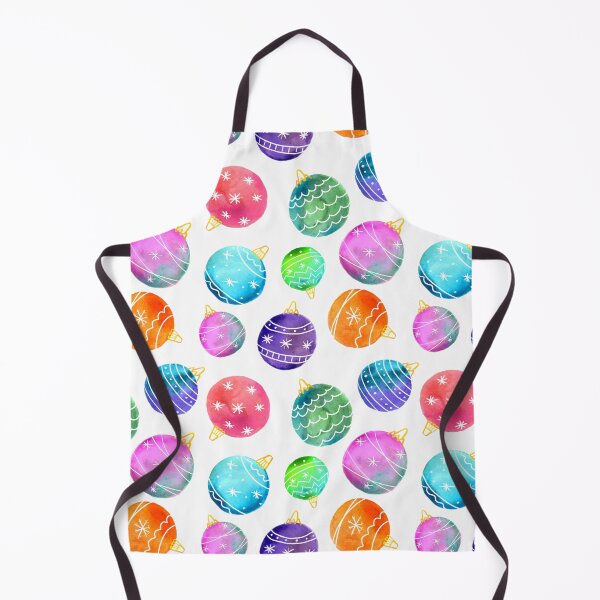 Item preview, Colorful Christmas Baubles in Watercolor Pattern designed and sold by papierquarell.