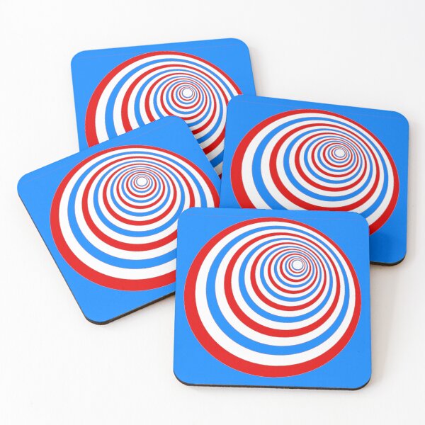 Item preview, Red white blue Spiral tunnel 60s retro roundel design designed and sold by ModSupporters.