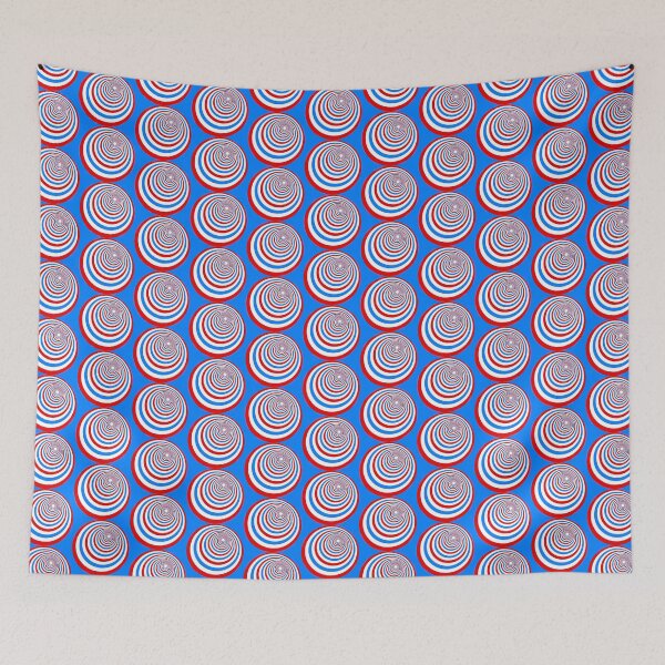 Item preview, Red white blue Spiral tunnel 60s retro roundel design designed and sold by ModSupporters.