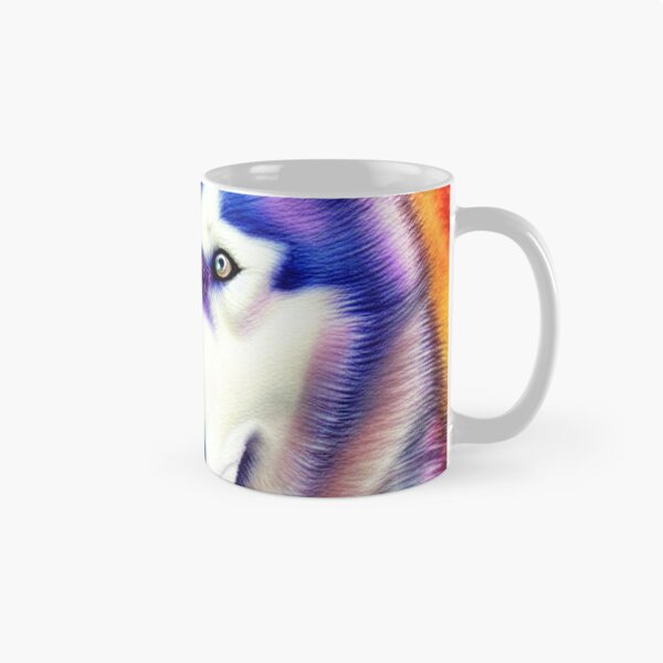 Artikelvorschau, Stammes-Husky-Hundekunst 3 entworfen und verkauft von DiatomDesigns.