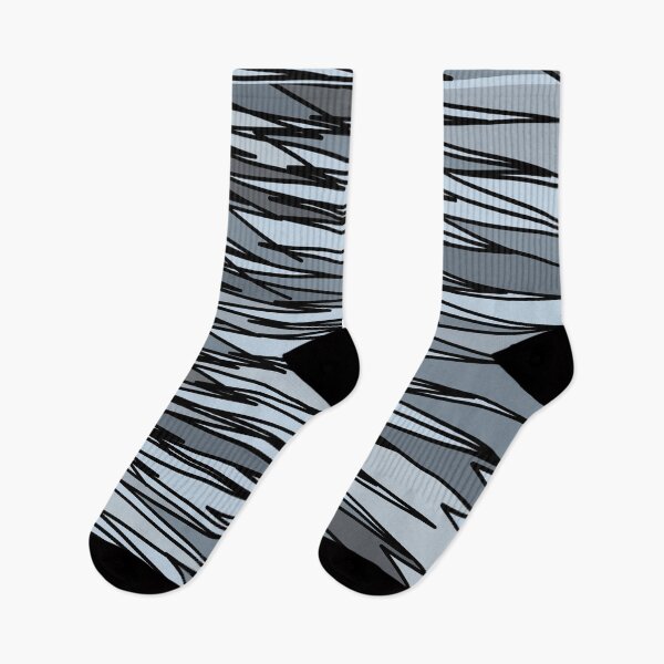 Item preview, Crazy Scribbled Shades of Grey   designed and sold by SOCKSbySBD.