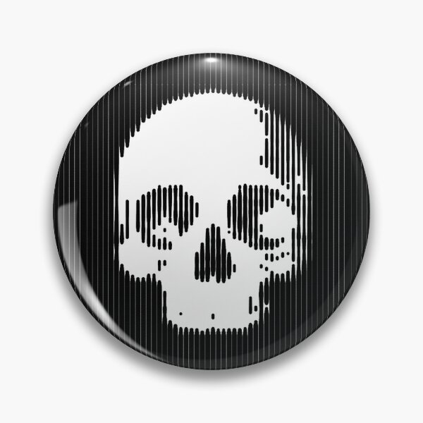 Item preview, Skull black and white optical art halftone design designed and sold by Dreamakerstudio.