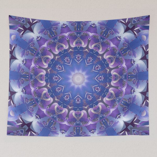 Item preview, Deep Blue and Purple Mandala designed and sold by Kelly Dietrich Mandala & Fractal Art.