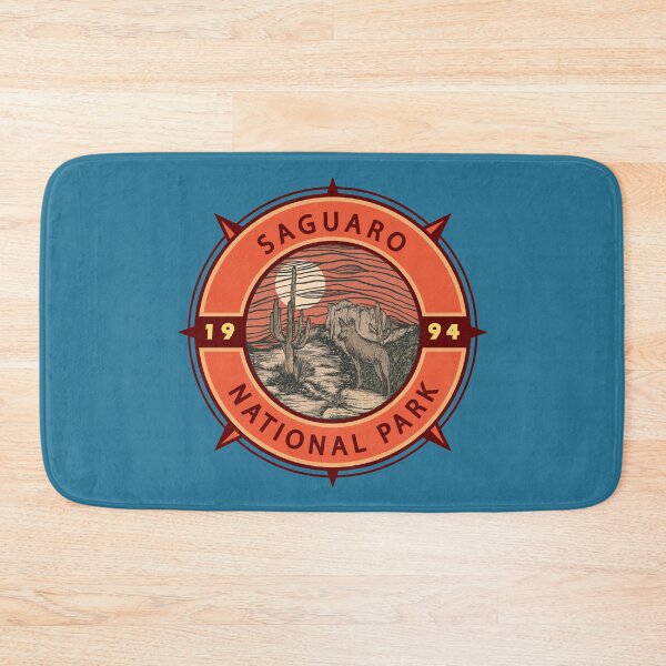 Item preview, Saguaro National Park Coyote Retro Compass Emblem designed and sold by KrisSidDesigns.