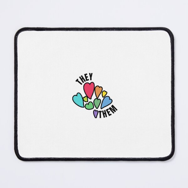 Item preview, they/them - rainbow hearts designed and sold by snail-galaxy.
