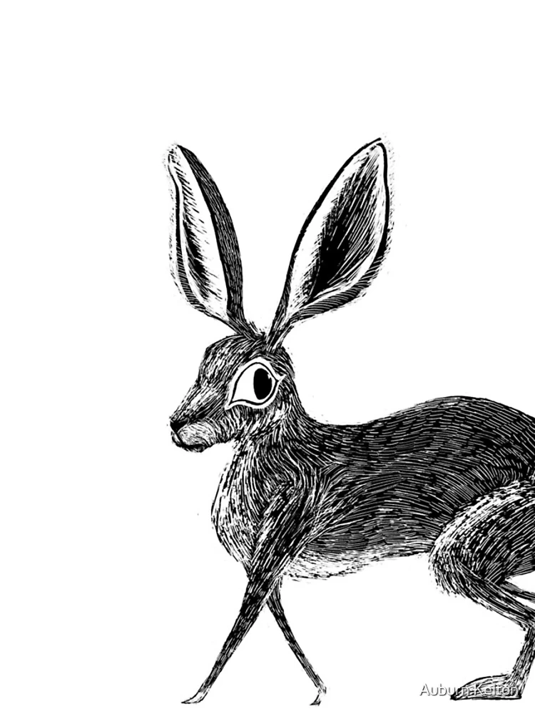 Thumbnail 4 of 4, iPhone Case, Scratchboard Rabbit designed and sold by Auburn Kelton.