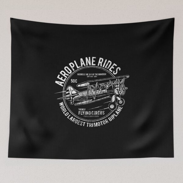 Item preview, AEROPLANE RIDES - Airplane Vintage Shirt Motif designed and sold by THE SUPERIORS SHIRT SHOP.