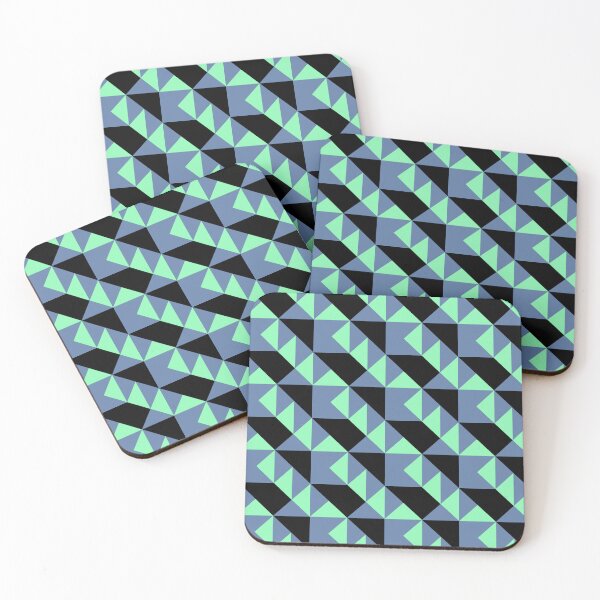 Item preview, ’Zangles’ - in Spearmint Green and Air Force Blue on a Black base designed and sold by sleepingdogprod.