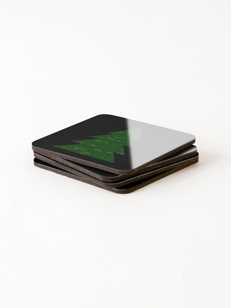 Thumbnail 4 of 5, Coasters (Set of 4), Christmas tree code, javascript code christmas. designed and sold by T-Look.